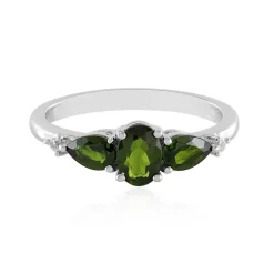 Russischer Diopsid-Silberring