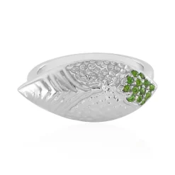 Russischer Diopsid-Silberring (SAELOCANA)