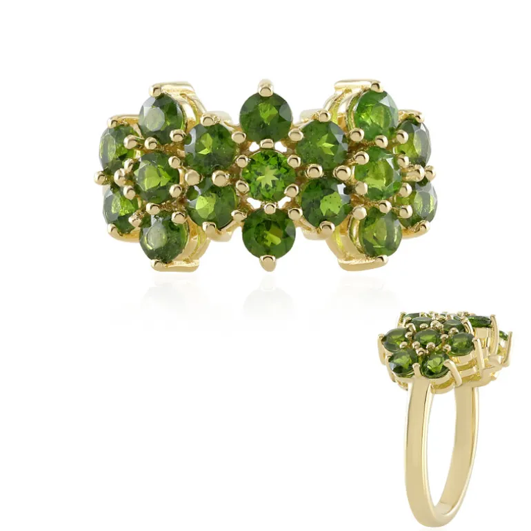 Russischer Diopsid-Silberring