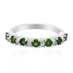 Russischer Diopsid-Silberring