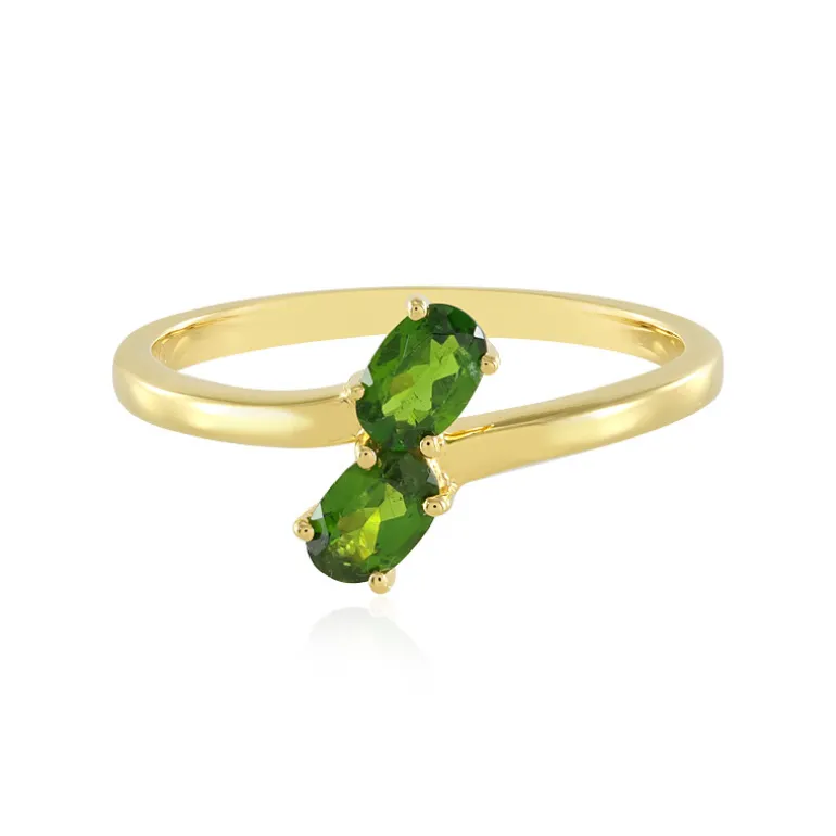 Russischer Diopsid-Silberring