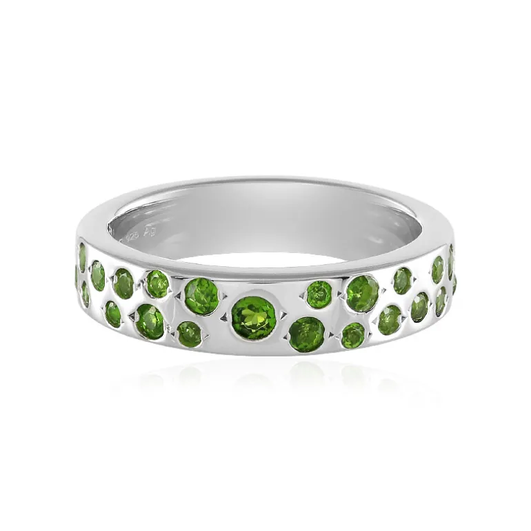 Russischer Diopsid-Silberring