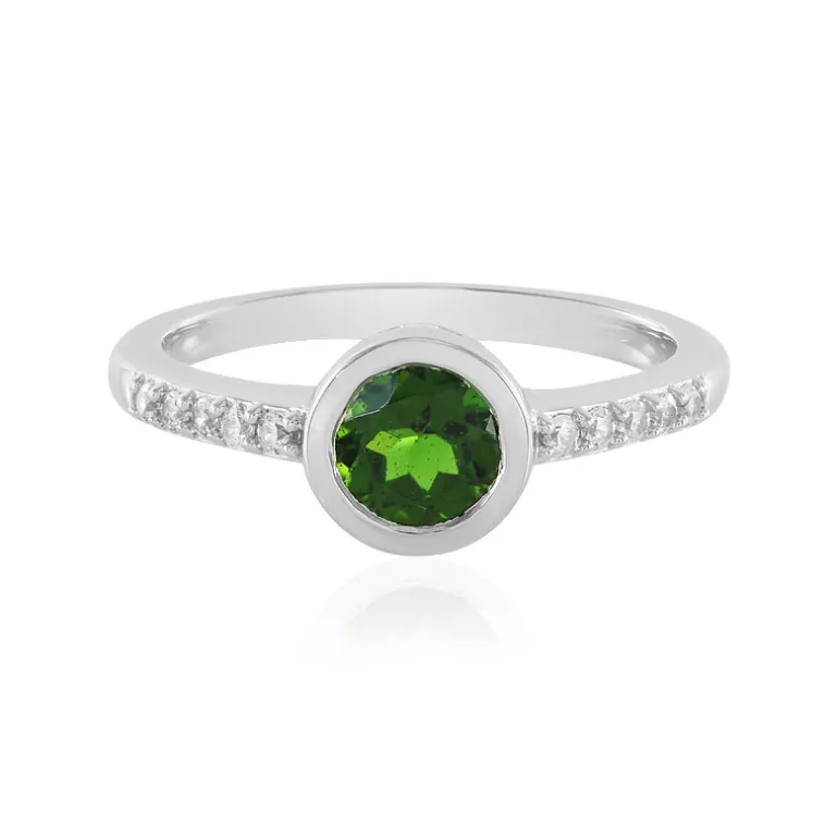 Russischer Diopsid-Silberring