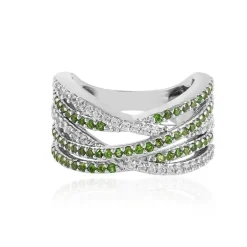 Russischer Diopsid-Silberring