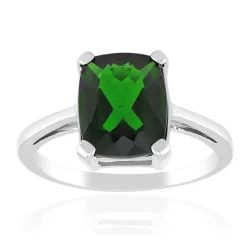 Russischer Diopsid-Silberring