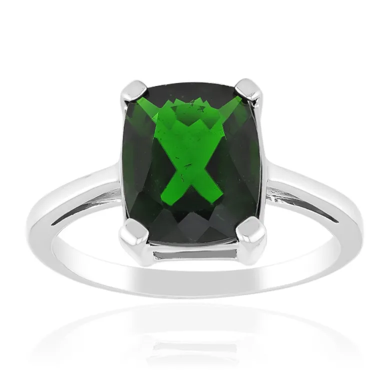 Russischer Diopsid-Silberring