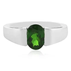 Russischer Diopsid-Silberring