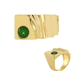 Russischer Diopsid-Silberring