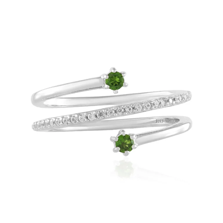 Russischer Diopsid-Silberring