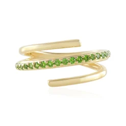 Russischer Diopsid-Silberring