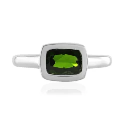 Russischer Diopsid-Silberring