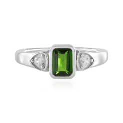 Russischer Diopsid-Silberring