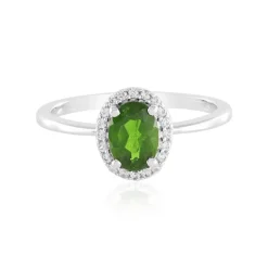 Russischer Diopsid-Silberring