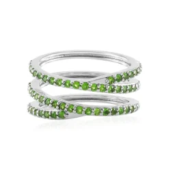 Russischer Diopsid-Silberring