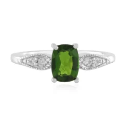 Russischer Diopsid-Silberring