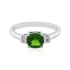 Russischer Diopsid-Silberring