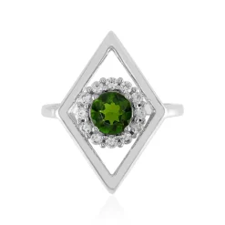 Russischer Diopsid-Silberring