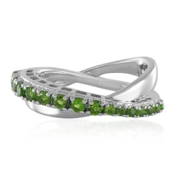 Russischer Diopsid-Silberring