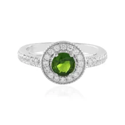 Russischer Diopsid-Silberring