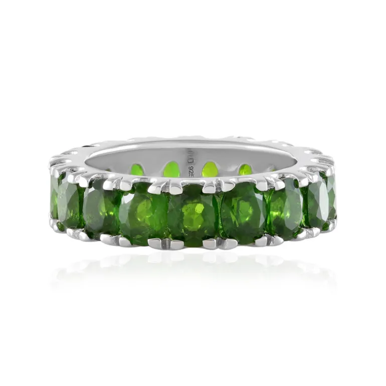 Russischer Diopsid-Silberring