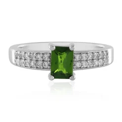 Russischer Diopsid-Silberring