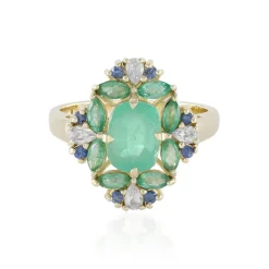 Russischer Smaragd-Goldring (Adela Gold)