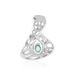 Russischer Smaragd-Silberanhänger