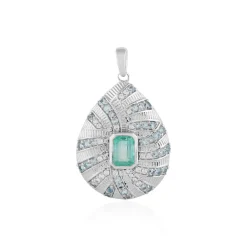 Russischer Smaragd-Silberanhänger (SAELOCANA)