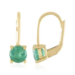 Russischer Smaragd-Silberohrringe (Adela Silber)