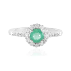 Russischer Smaragd-Silberring