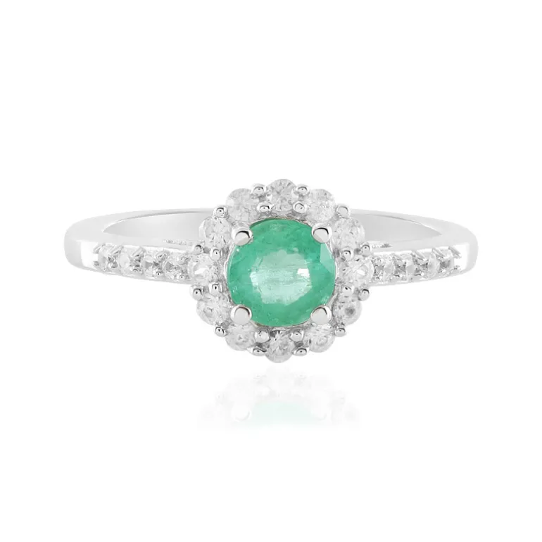 Russischer Smaragd-Silberring