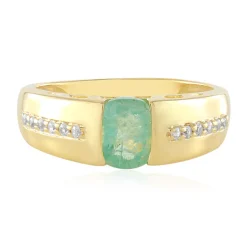 Russischer Smaragd-Silberring (Adela Silber)