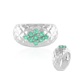 Russischer Smaragd-Silberring (de Melo)