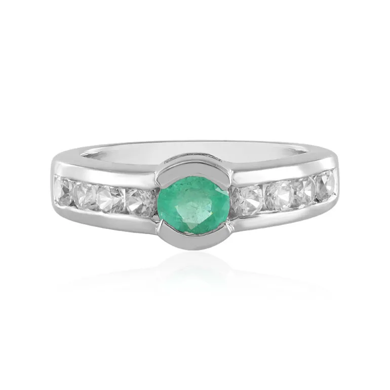 Russischer Smaragd-Silberring