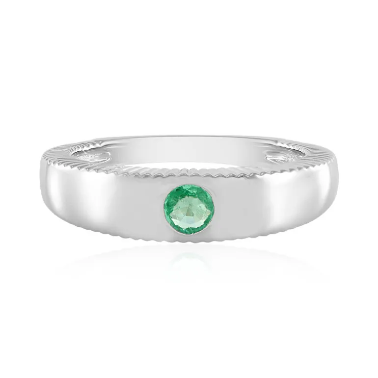 Russischer Smaragd-Silberring (SAELOCANA)