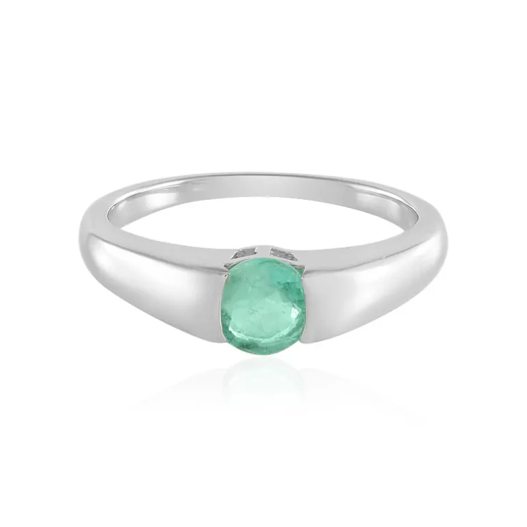 Russischer Smaragd-Silberring