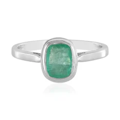 Russischer Smaragd-Silberring (Adela Silber)