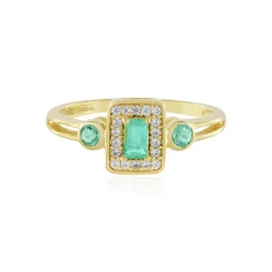 Russischer Smaragd-Silberring