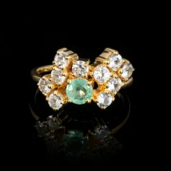 Russischer Smaragd-Silberring (de Melo)