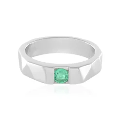 Russischer Smaragd-Silberring (de Melo)
