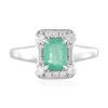 Russischer Smaragd-Silberring (Adela Silber)