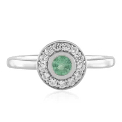 Russischer Smaragd-Silberring