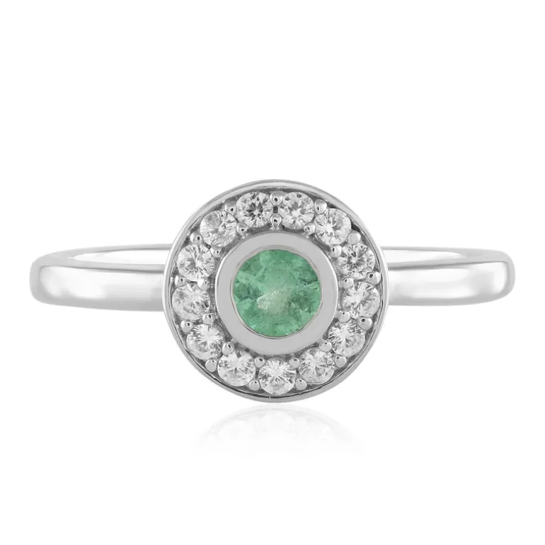 Russischer Smaragd-Silberring