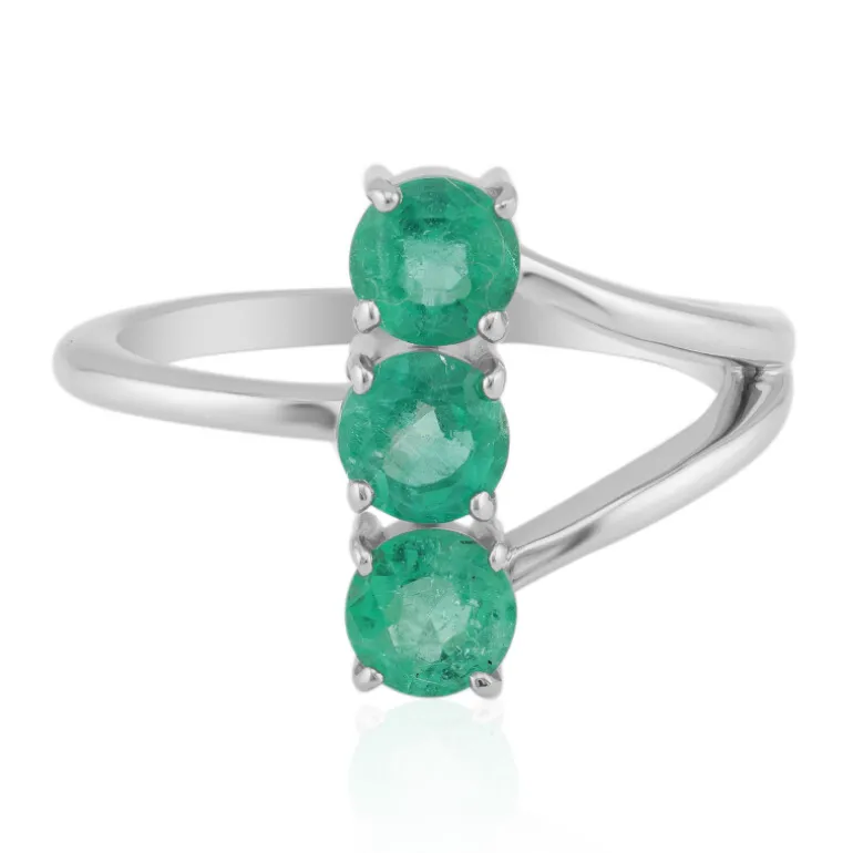 Russischer Smaragd-Silberring