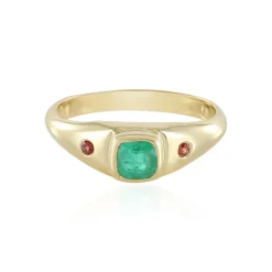 Russischer Smaragd-Silberring