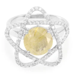 Rutilquarz-Silberring