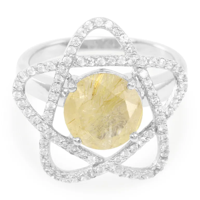 Rutilquarz-Silberring