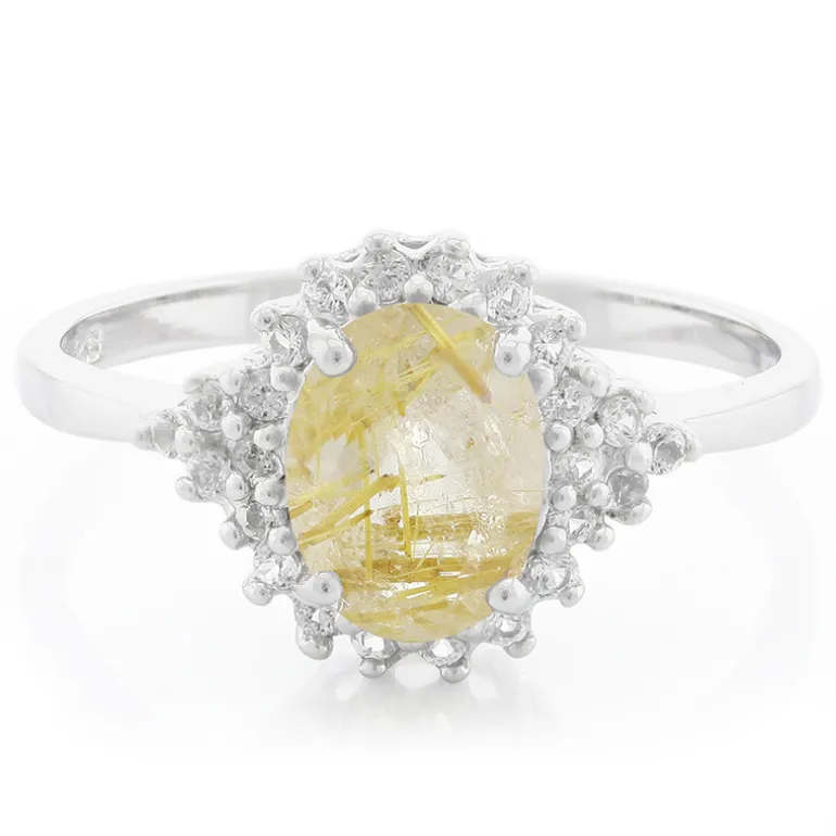 Rutilquarz-Silberring