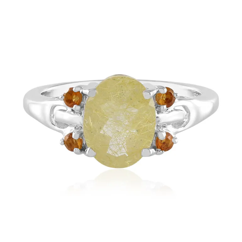 Rutilquarz-Silberring