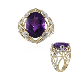 Sambia-Amethyst-Goldring (SUHANA)
